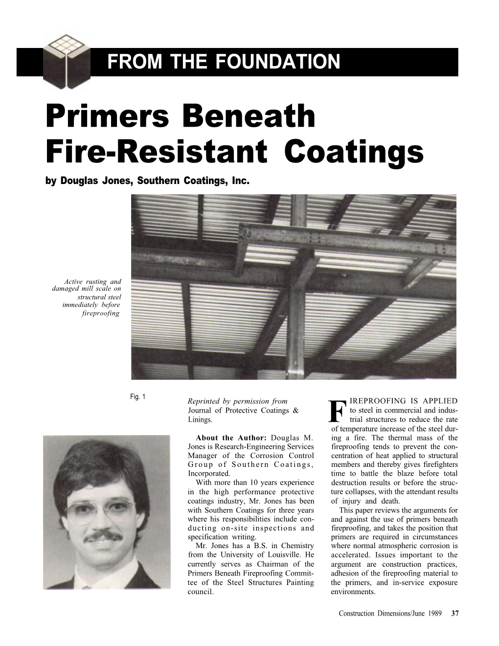 Primers Beneath Fire-Resistant Coatings by Douglas Jones, Southern Coatings, Inc