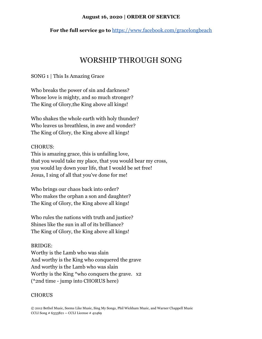 Worship Through Song