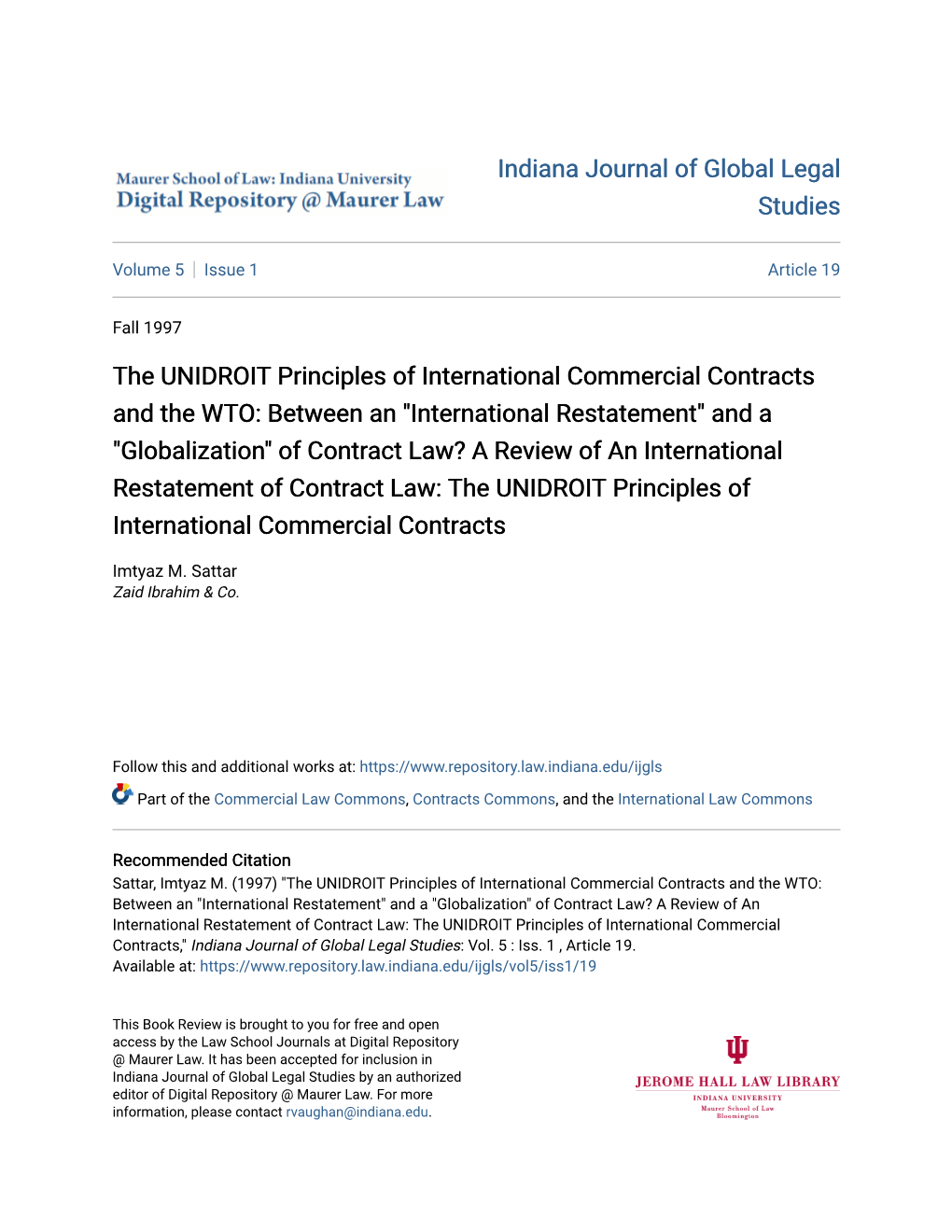 The UNIDROIT Principles of International Commercial Contracts