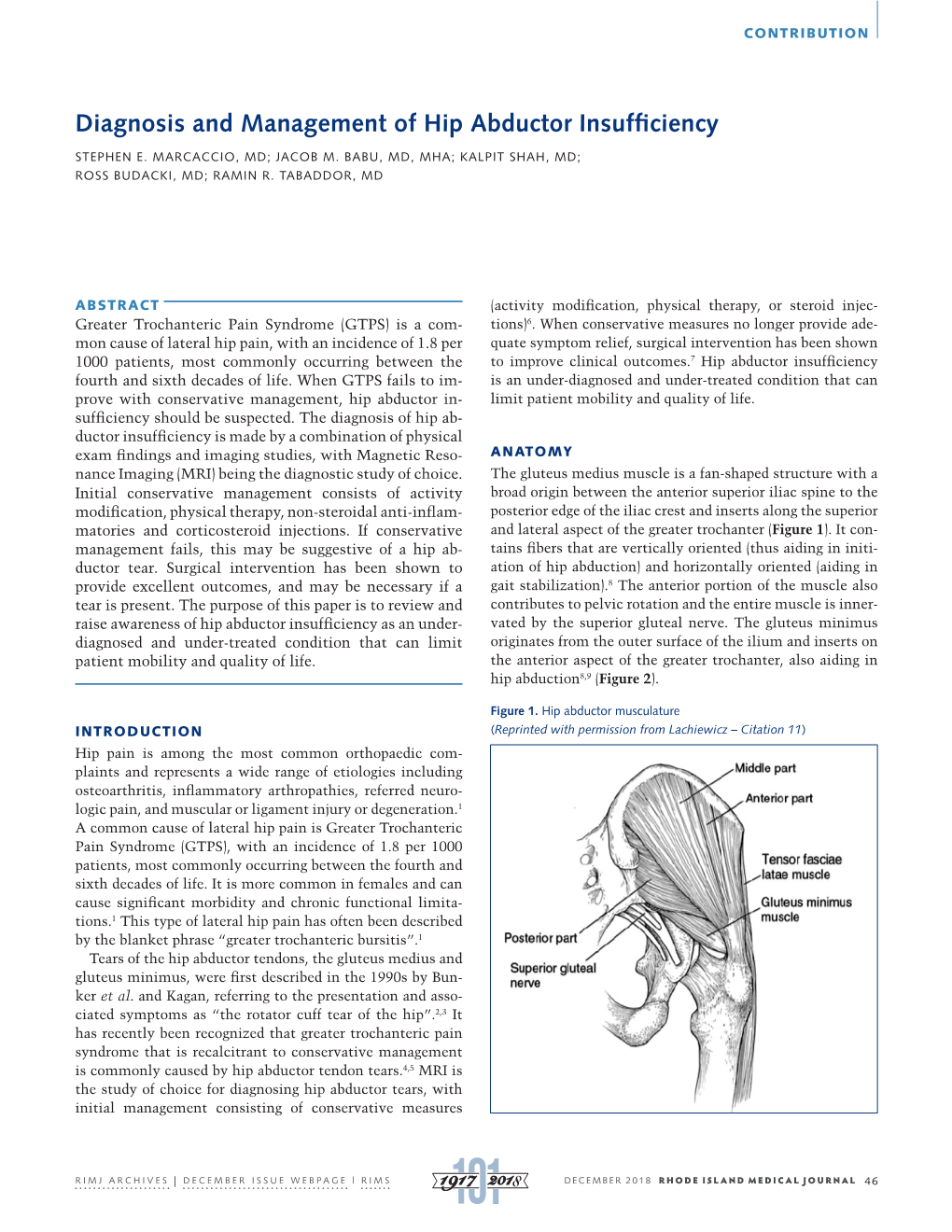 Diagnosis and Management of Hip Abductor Insufficiency