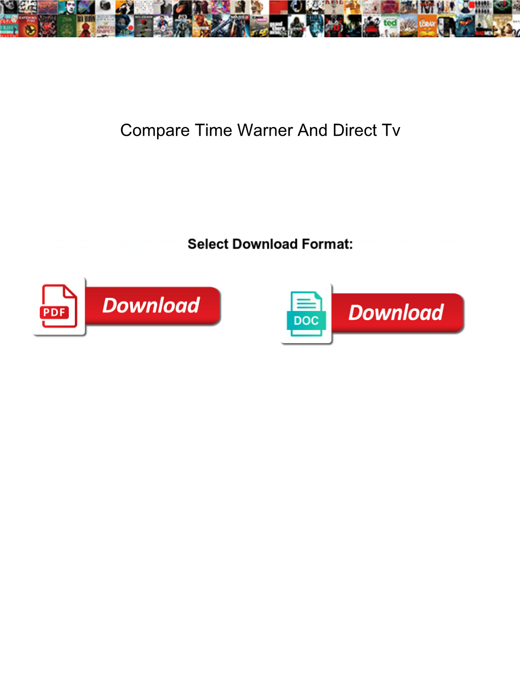 Compare Time Warner and Direct Tv