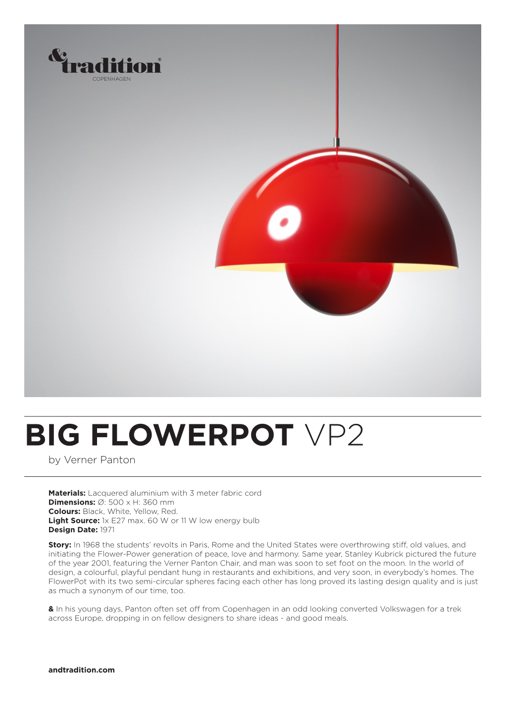 BIG FLOWERPOT VP2 by Verner Panton