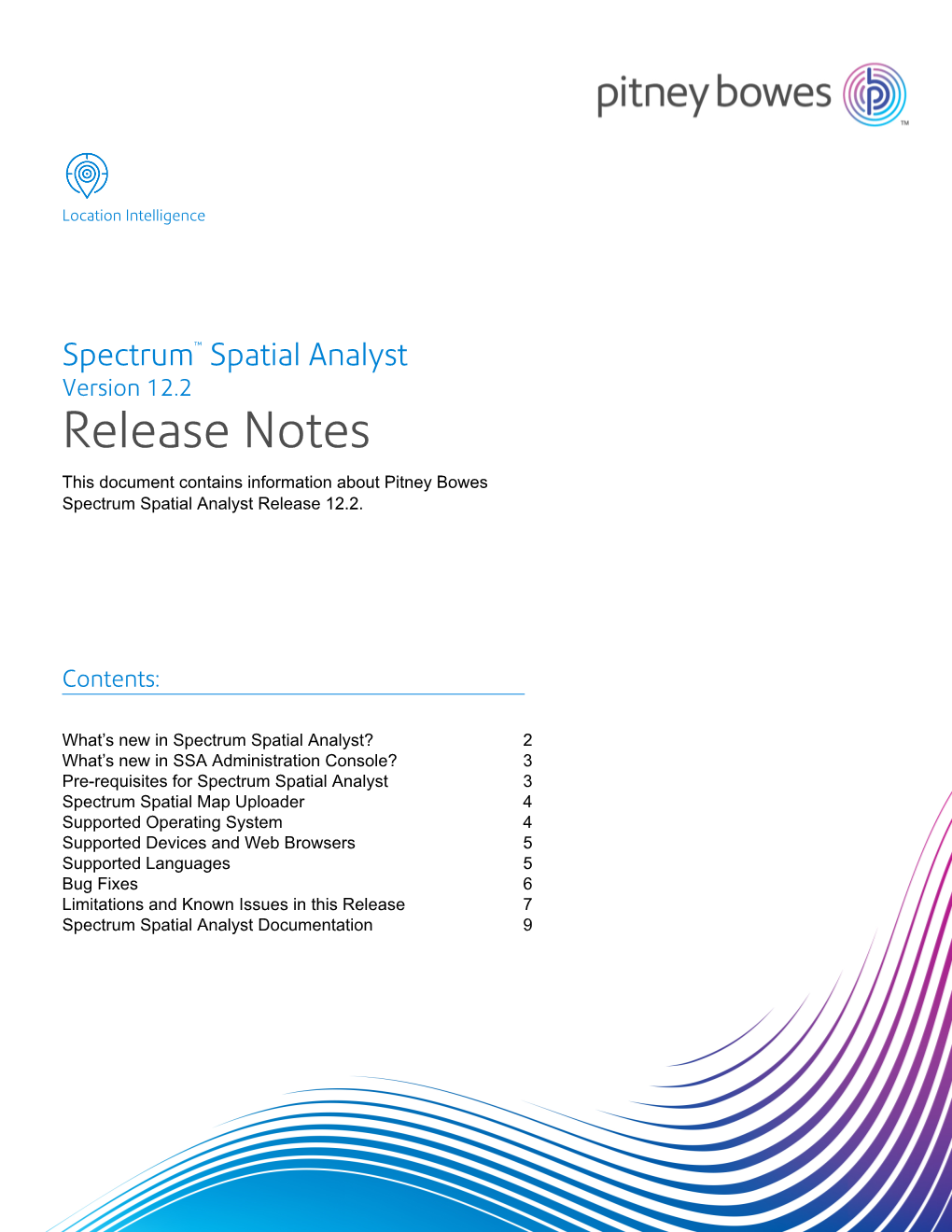 Spectrum Spatial Analyst Release Notes