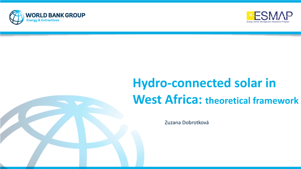 Hydro-Connected Solar in West Africa: Theoretical Framework