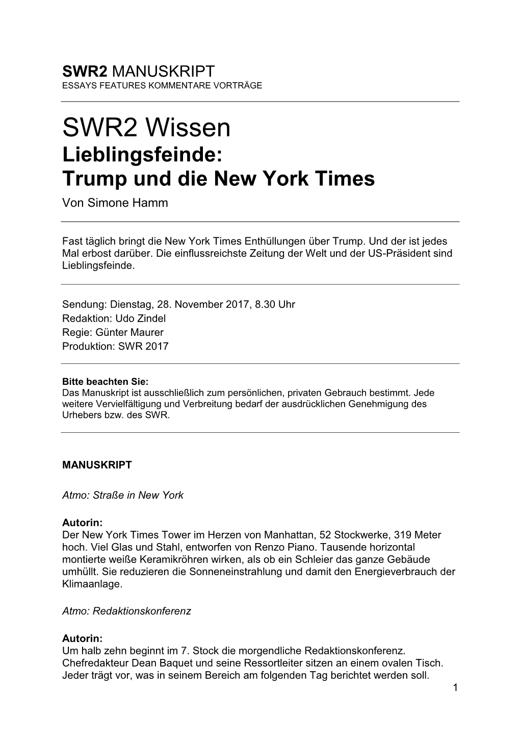 Trump Und Die New York Times Von Simone Hamm