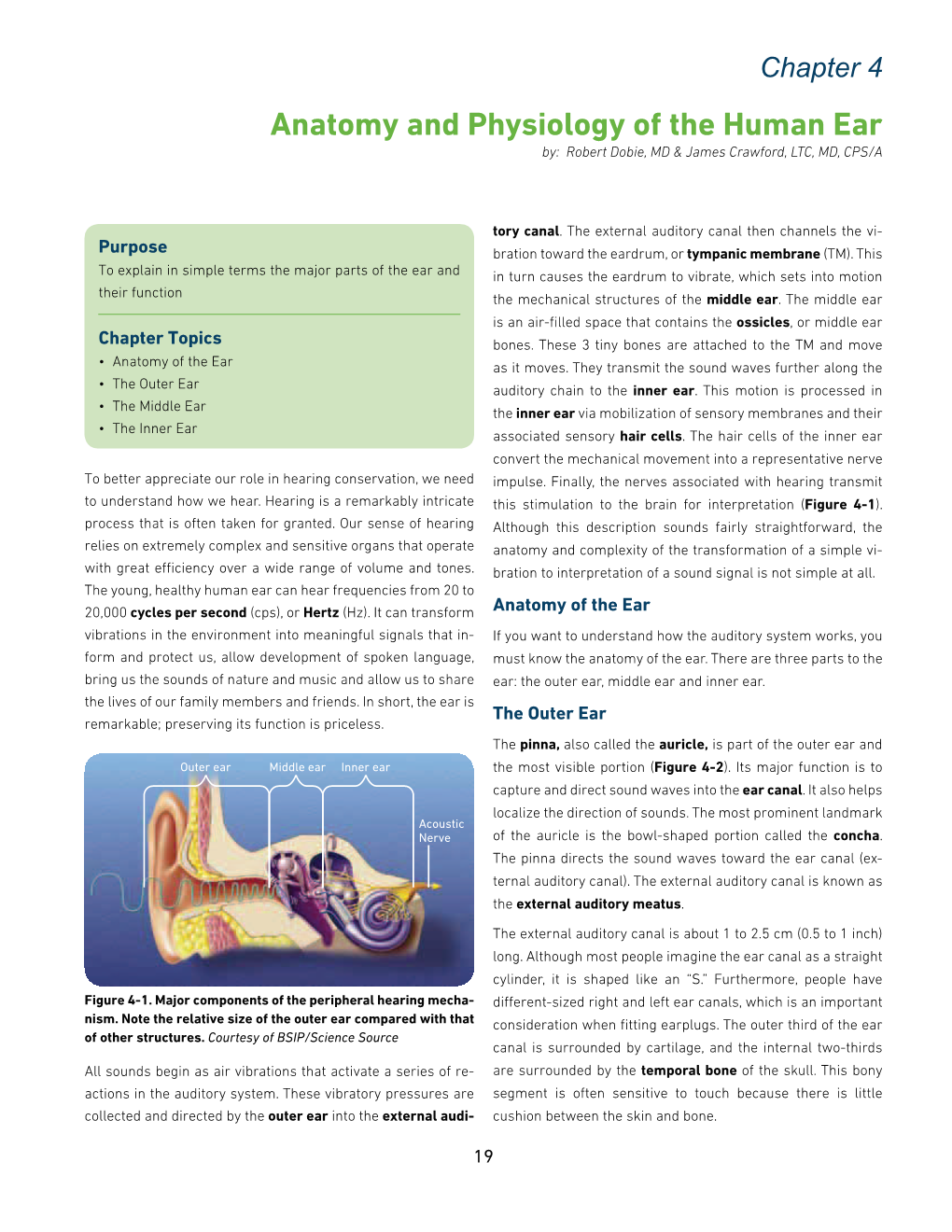 Anatomy and Physiology of the Human Ear CZ3PCFSU%PCJF .%+BNFT$SBXGPSE -5$ .% $14