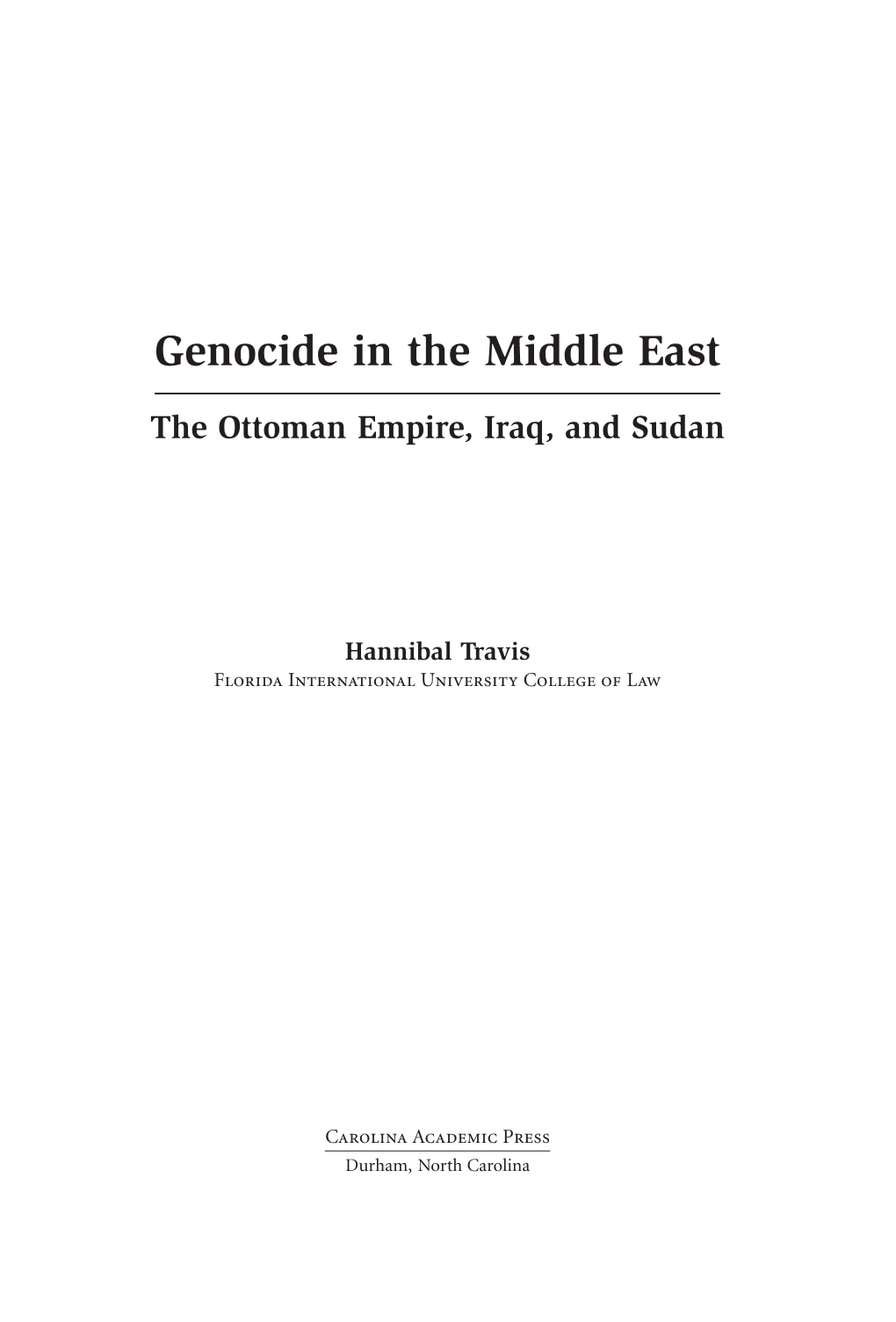 Genocide in the Middle East