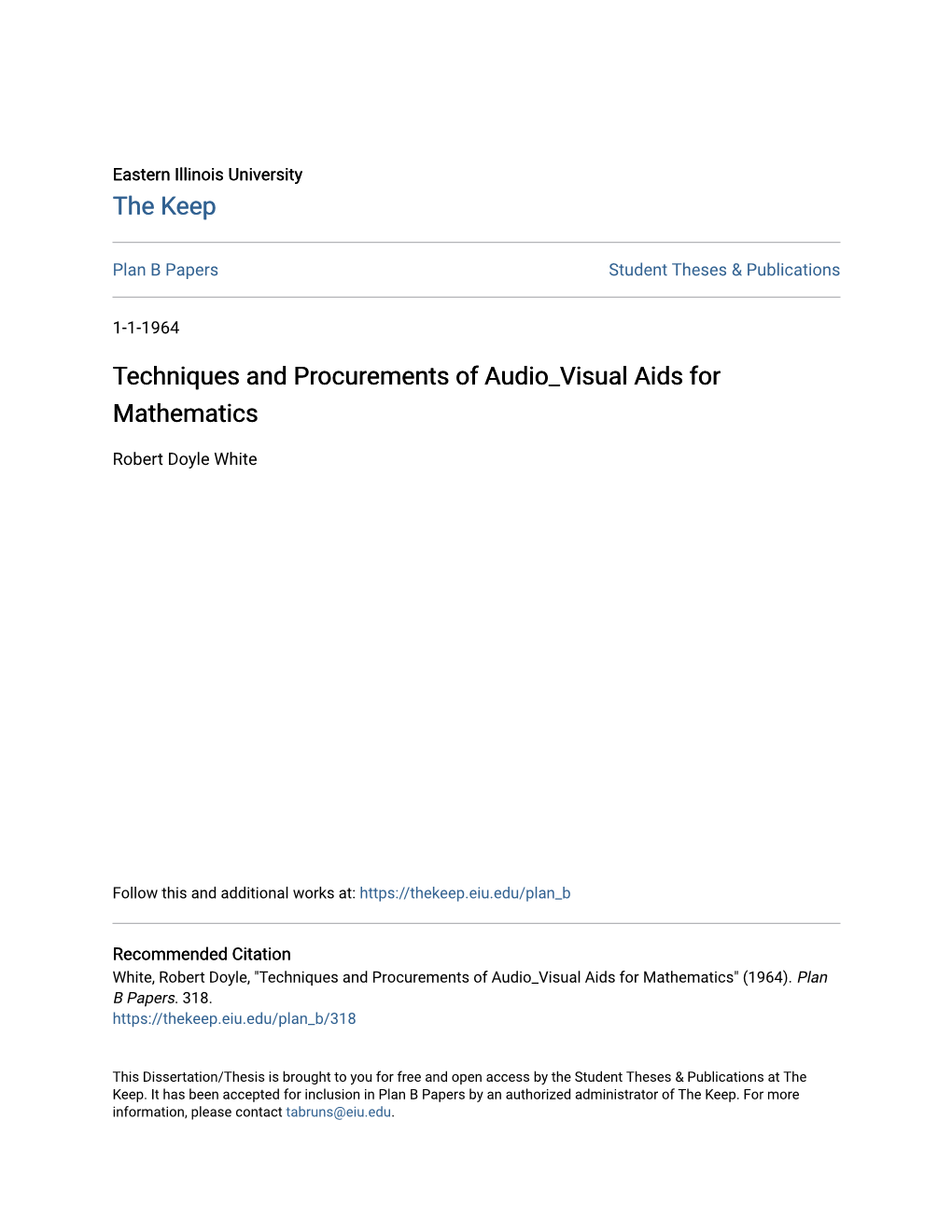 Techniques and Procurements of Audio Visual Aids for Mathematics