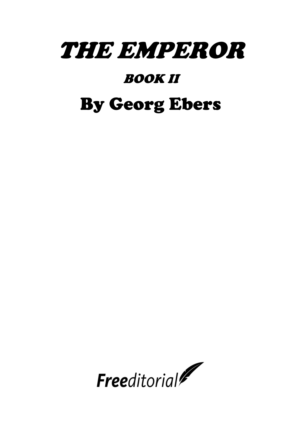 THE EMPEROR BOOK II by Georg Ebers