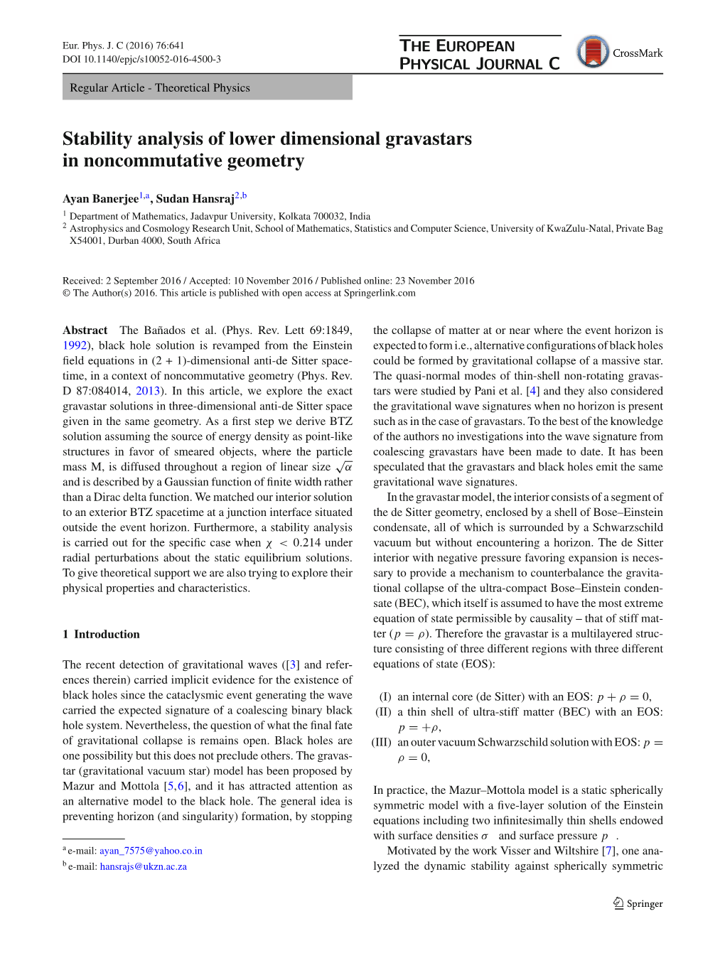 Stability Analysis of Lower Dimensional Gravastars in Noncommutative Geometry