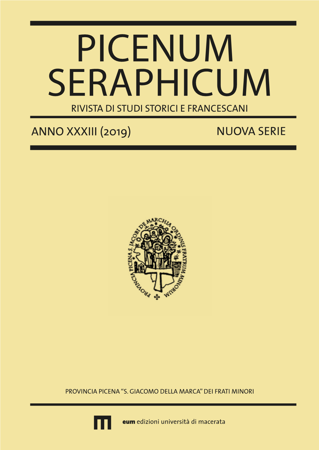 Picenum Seraphicum Rivista Di Studi Storici E Francescani