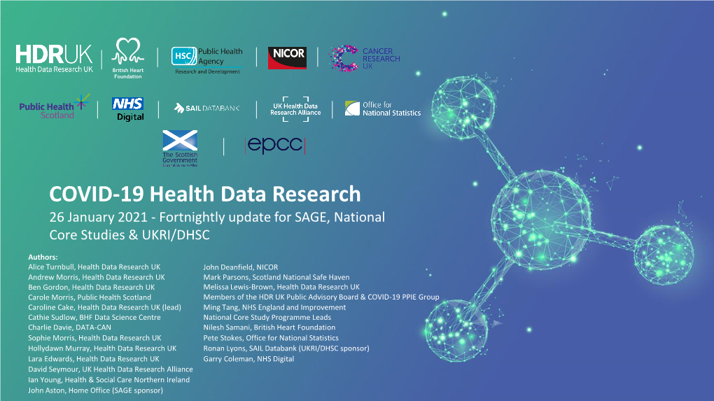HDR UK: COVID-19 Health Data Research
