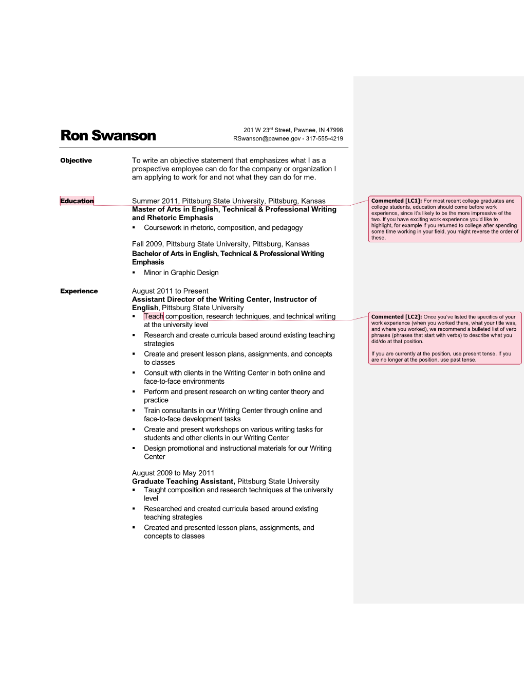 Sample Resume