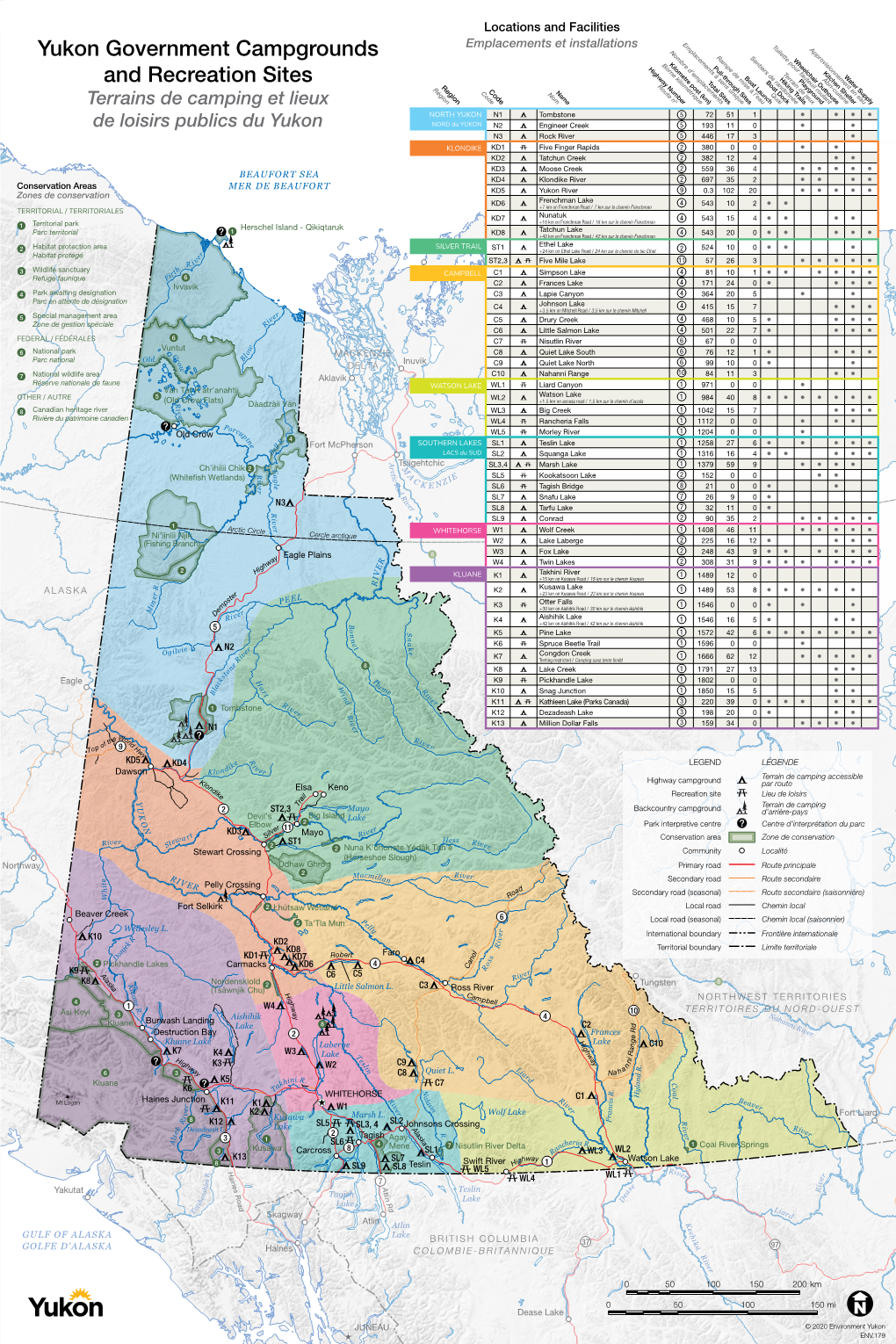 Yukon Government Campgrounds and Recreation Sites