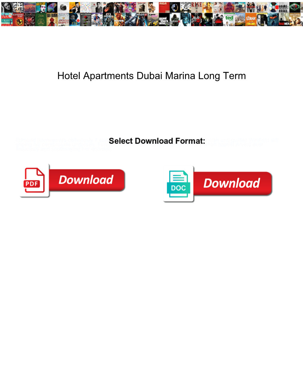 Hotel Apartments Dubai Marina Long Term