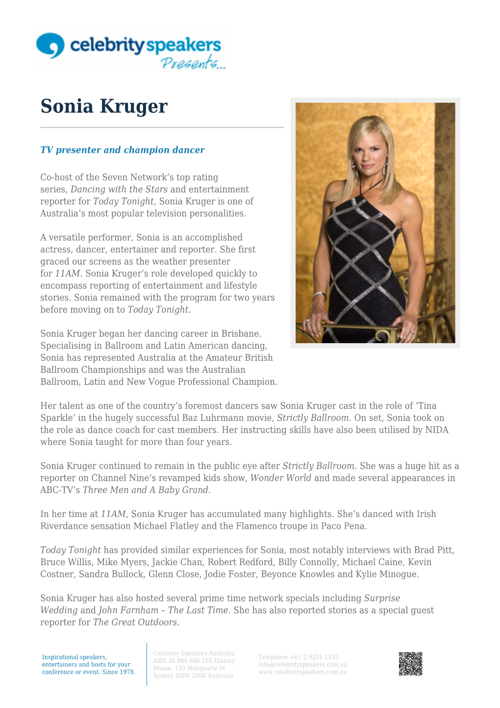 Sonia Kruger