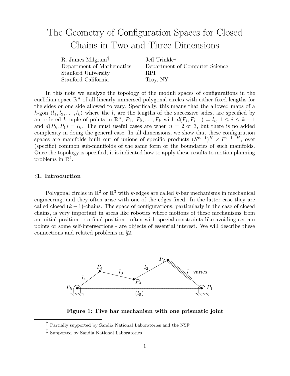 The Geometry of Configuration Spaces for Closed Chains in Two