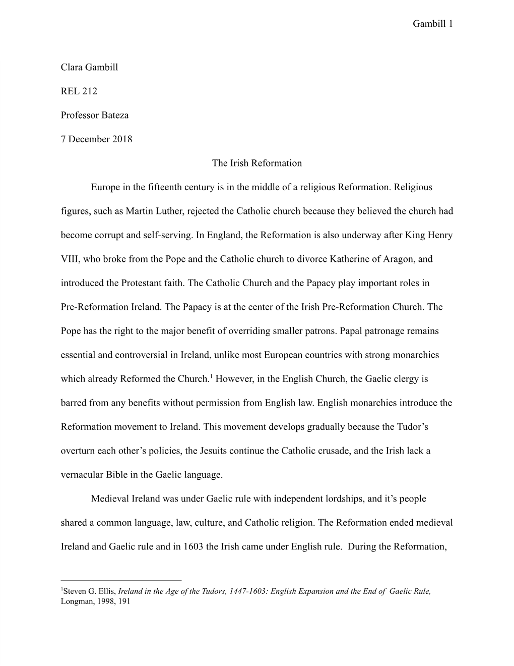 Theology Research Paper – Google Docs