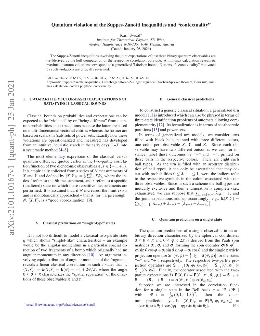 Arxiv:2101.10167V1 [Quant-Ph]