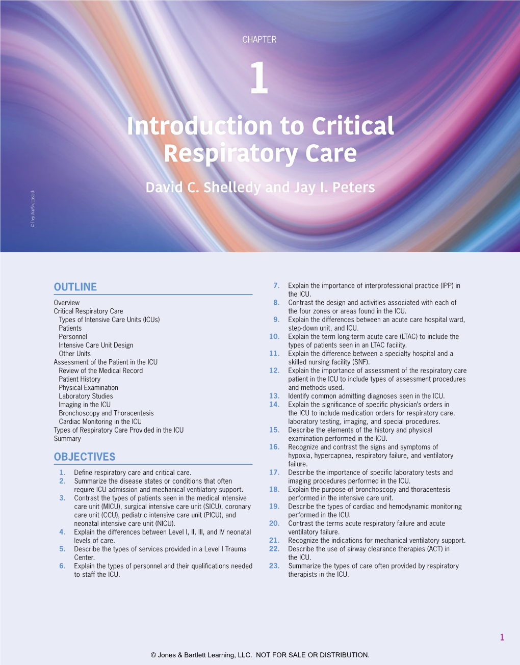 CHAPTER 1 Introduction to Critical Respiratory Care