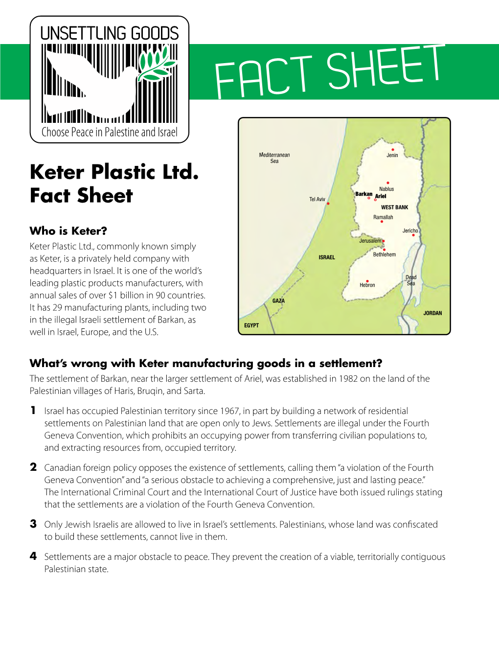 Unsettling Goods: Keter Plastic Ltd. Fact Sheet