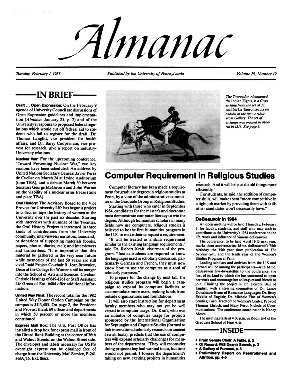 Almanac February 1, 1983