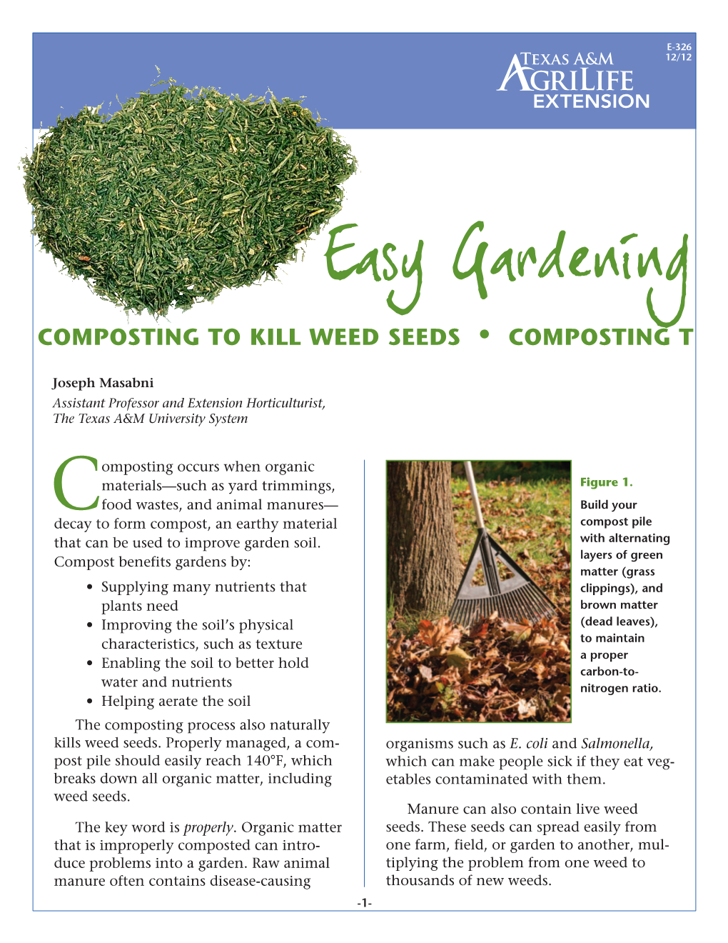 Composting to Kill Weed Seeds • Composting T