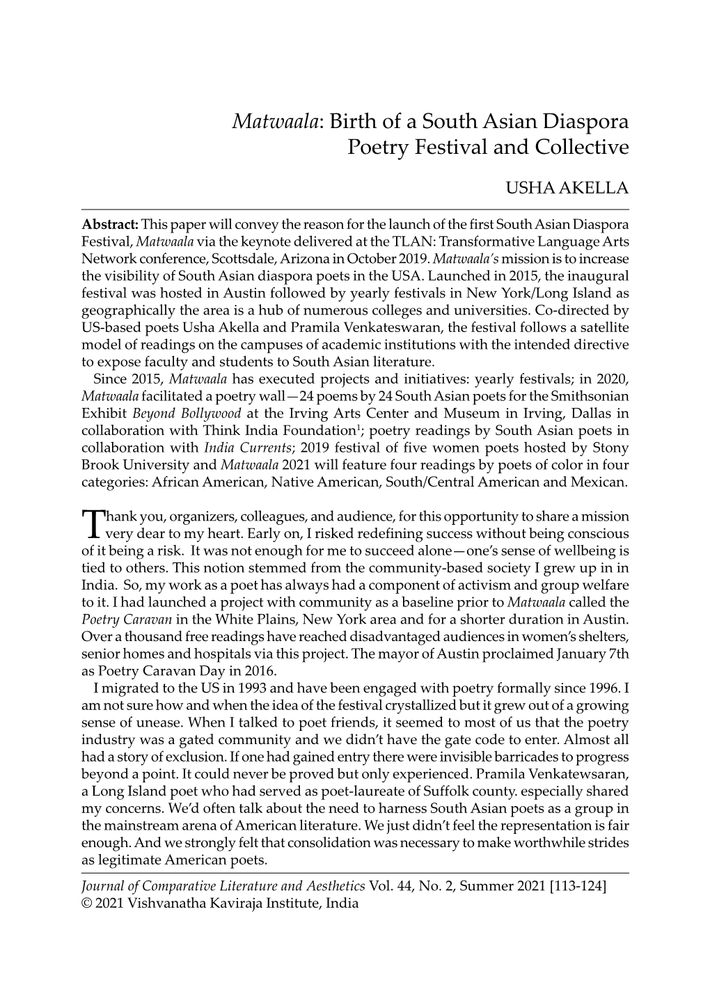 Matwaala: Birth of a South Asian Diaspora Poetry Festival and Collective
