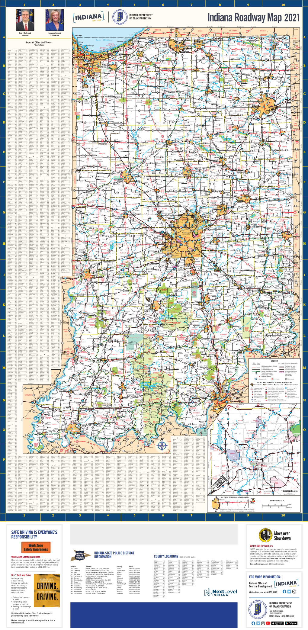 View Or Print a 2021 Indiana Roadway