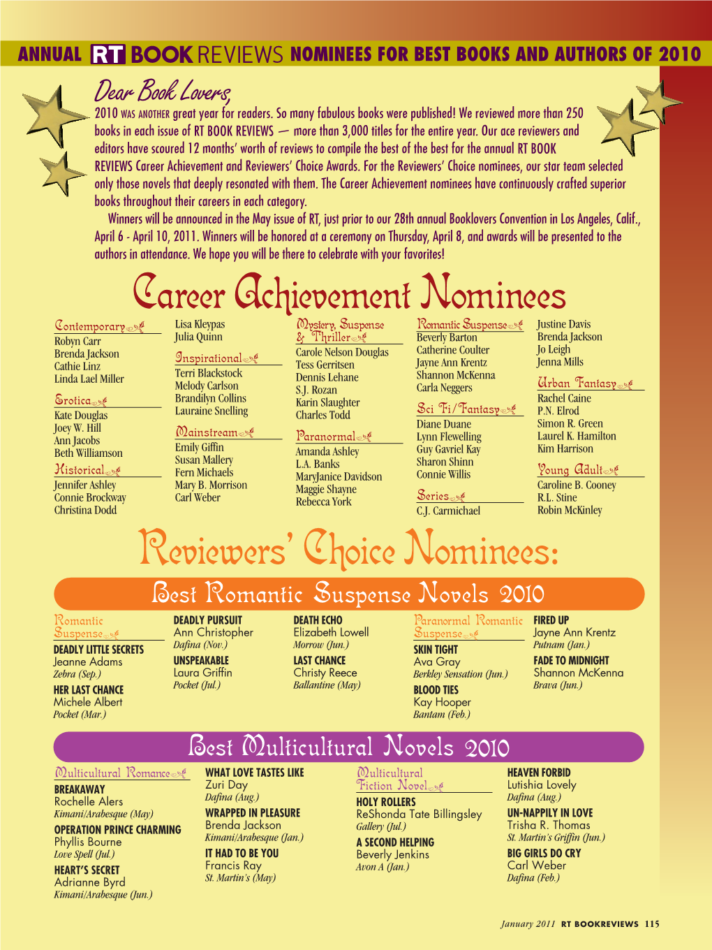 Careerachievementnominees Reviewers'choicenominees