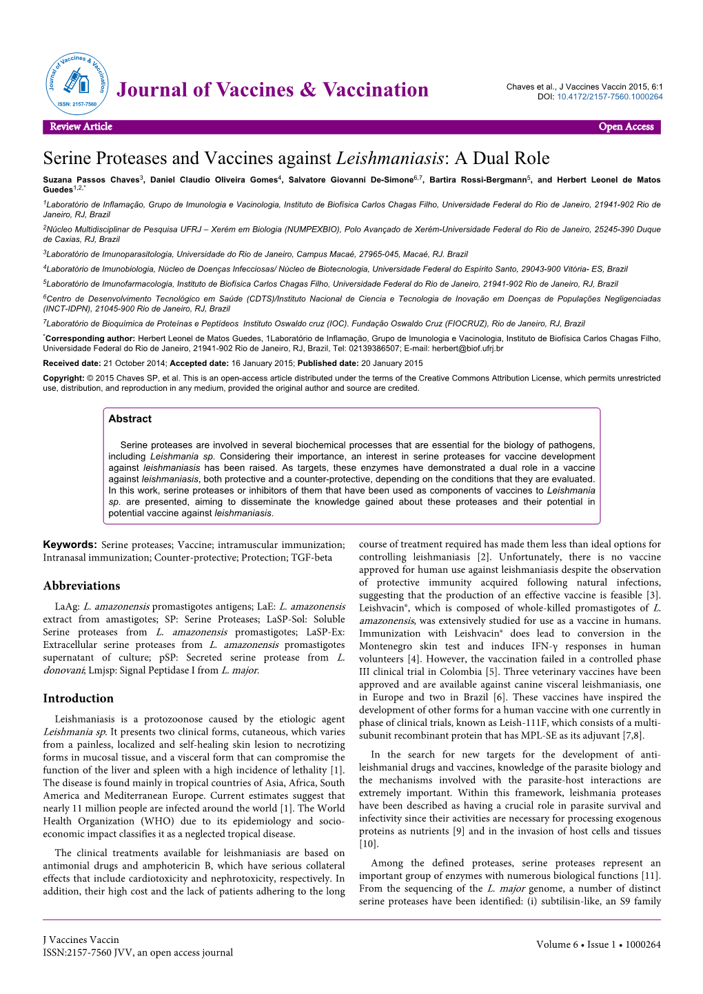 Serine Proteases and Vaccines Against Leishmaniasis: a Dual Role