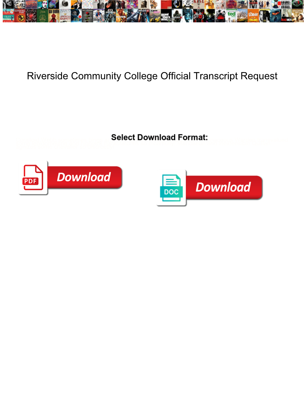 Riverside Community College Official Transcript Request