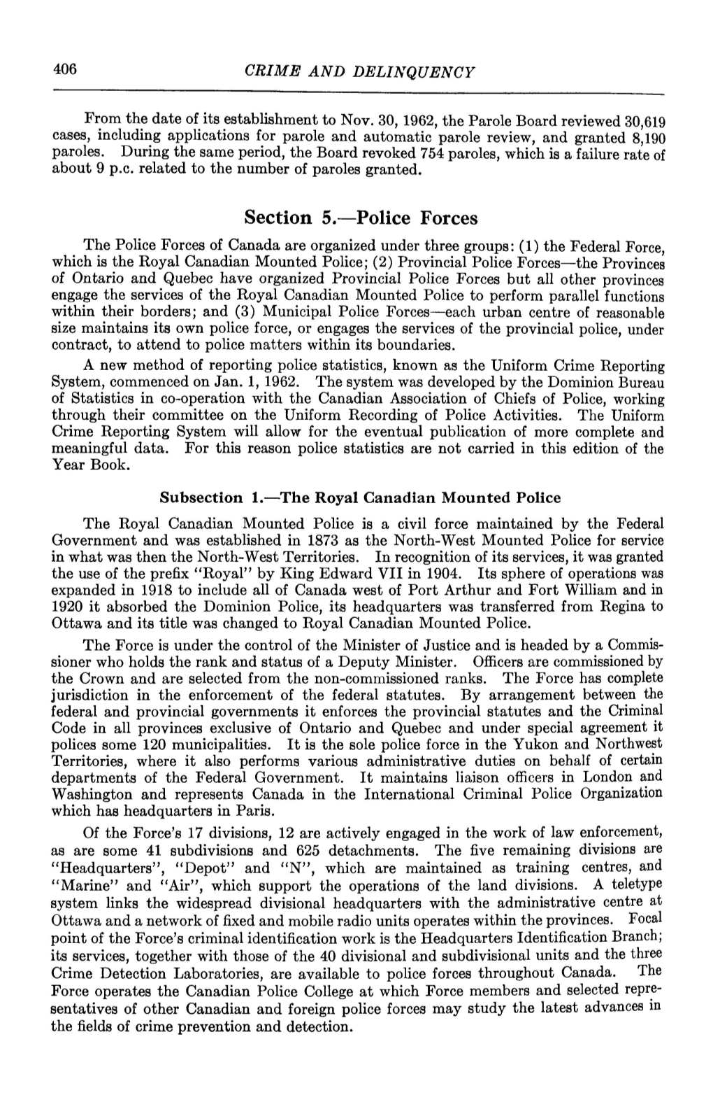 Section 5.—Police Forces