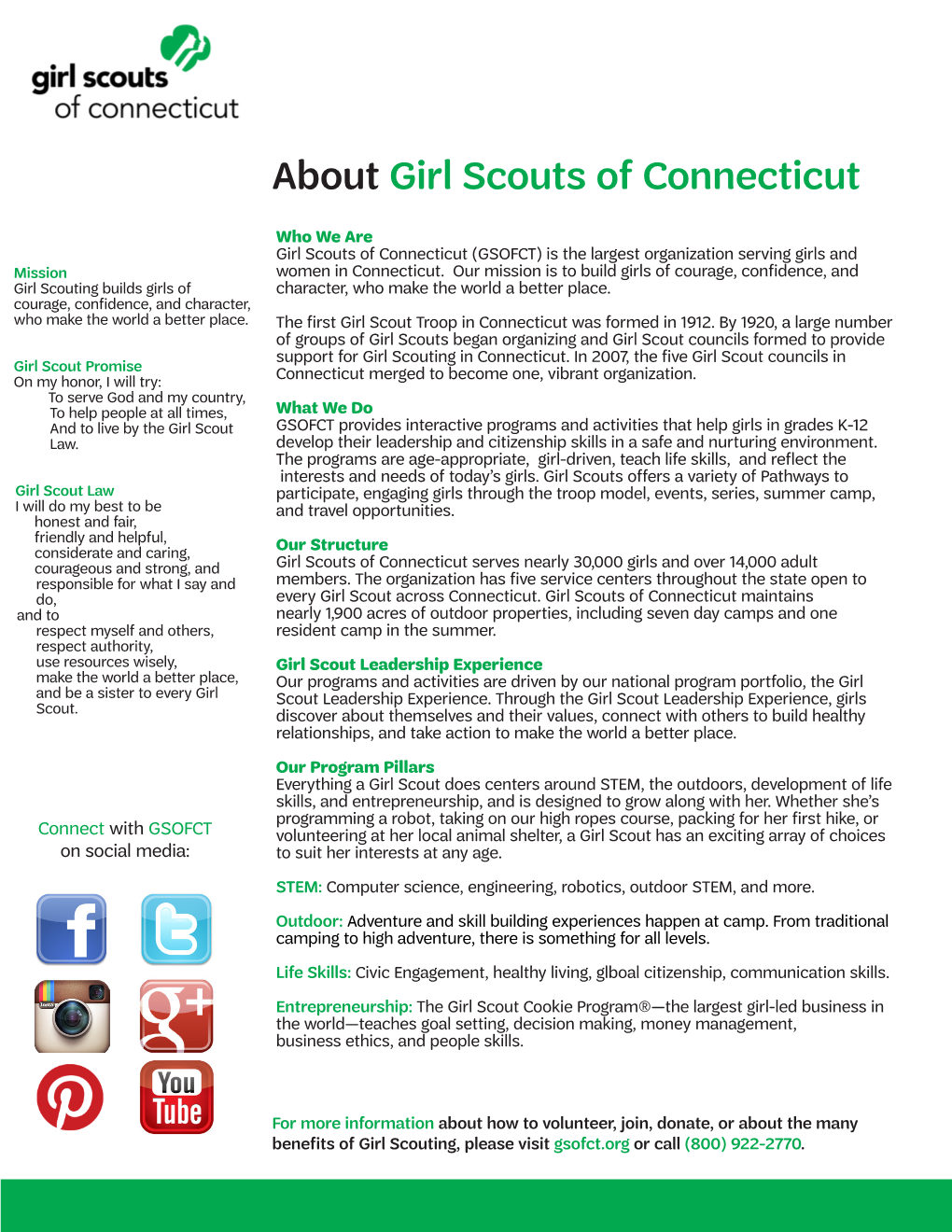 About Girl Scouts of Connecticut