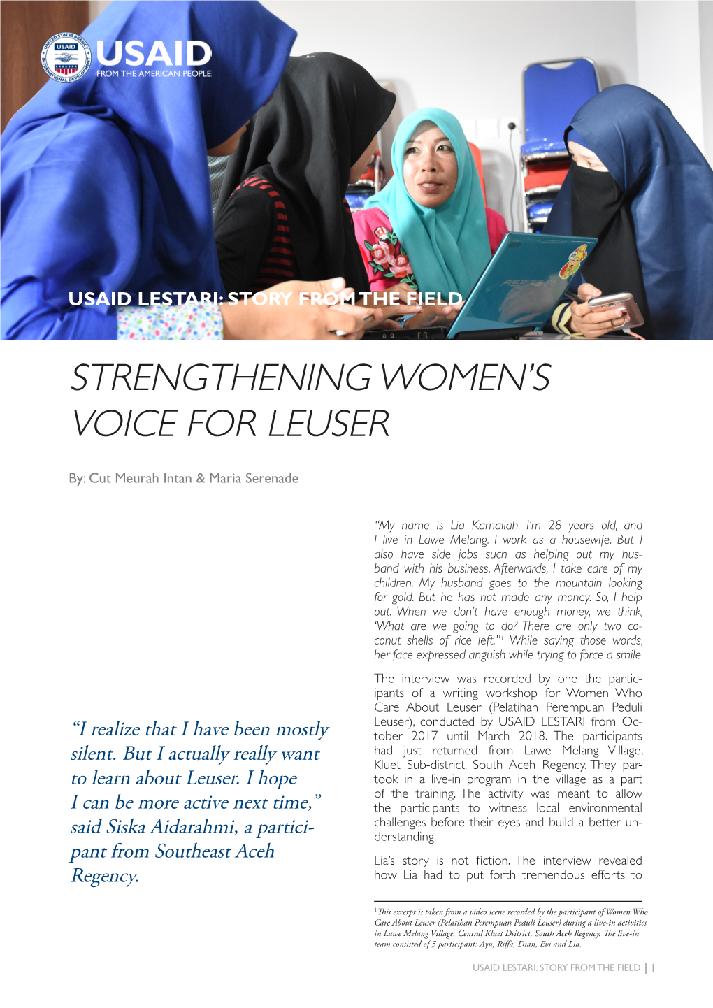 Strengthening Women's Voice for Leuser