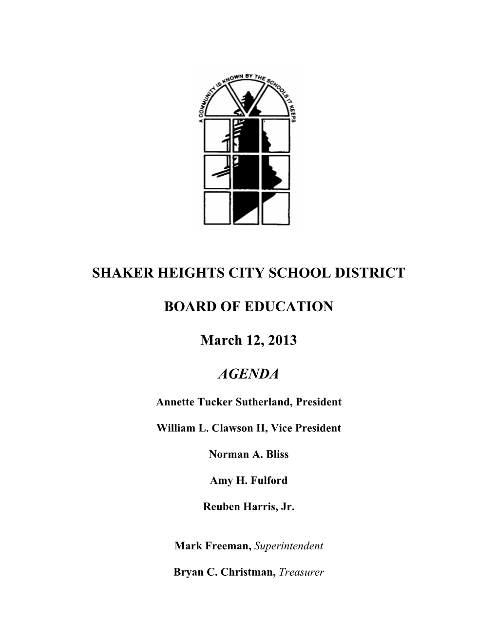 Shaker Heights City School District Board of Education