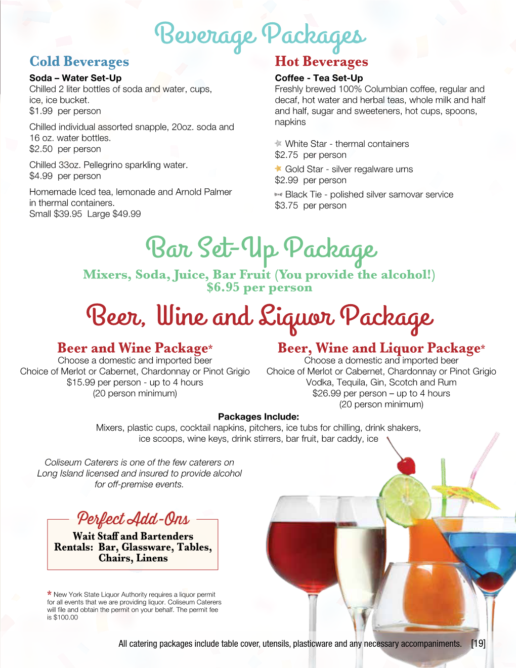 Beer, Wine and Liquor Package