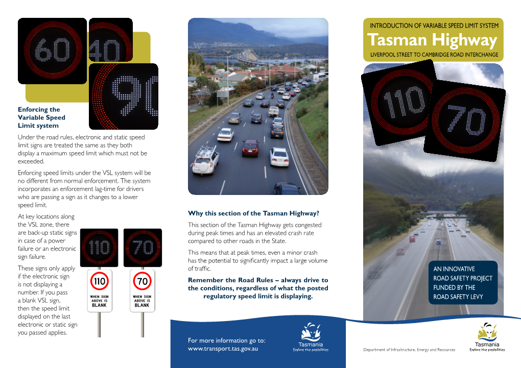 Tasman Highway Liverpool Street to Cambridge Road Interchange