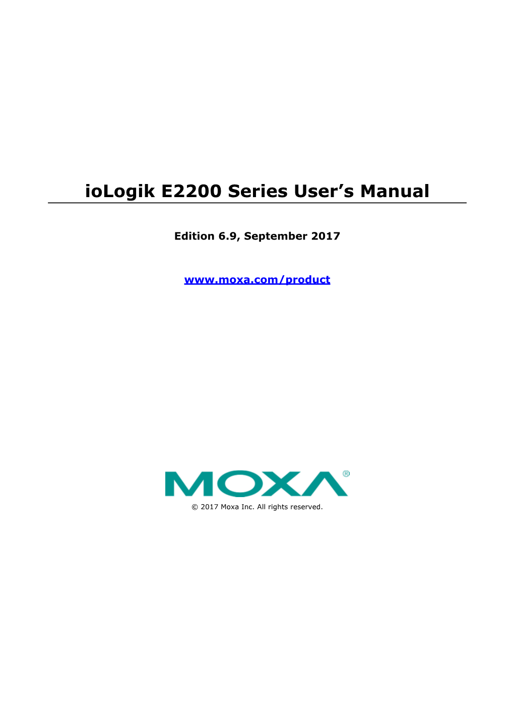 Iologik E2200 Series User's Manual