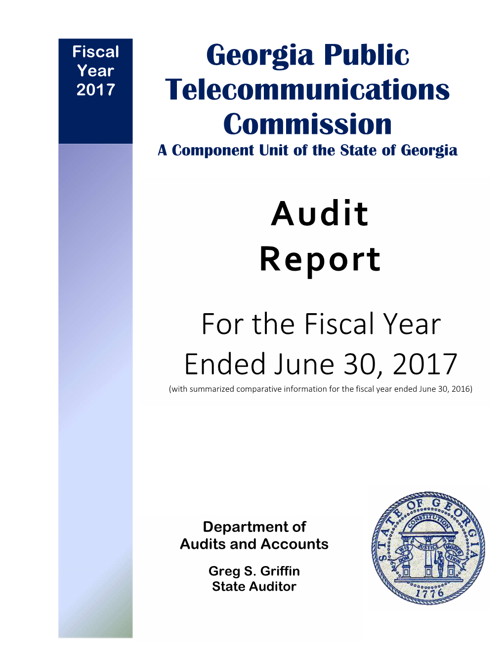 Georgia Public Telecommunications Commission Fiscal Year 2017 Audit