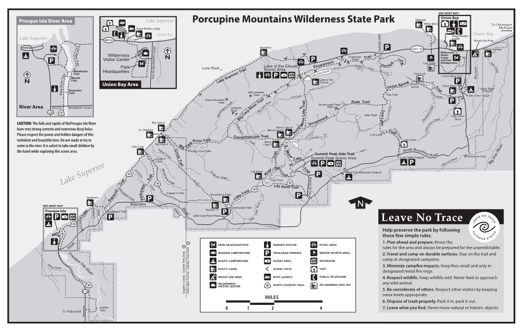 Porcupine Mountains Wilderness State Park Whitetail White Birch to Ontonagon