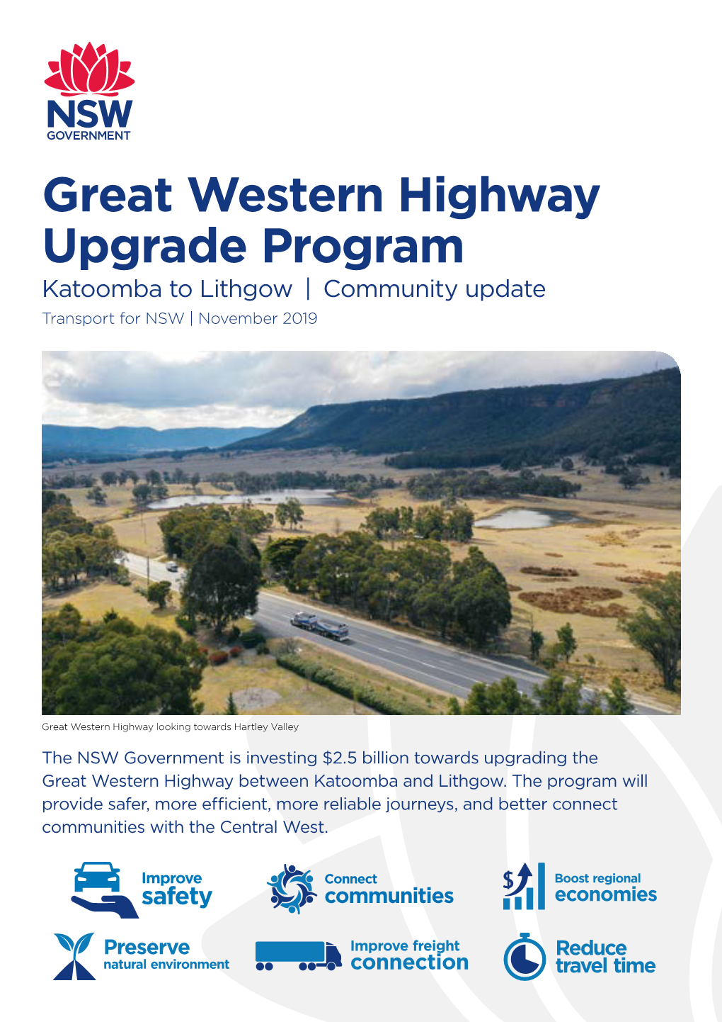 Great Western Highway Upgrade Program Katoomba to Lithgow | Community Update Transport for NSW | November 2019