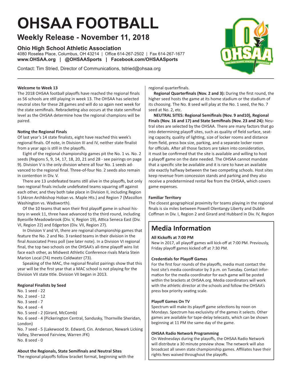 Ohsaa Football