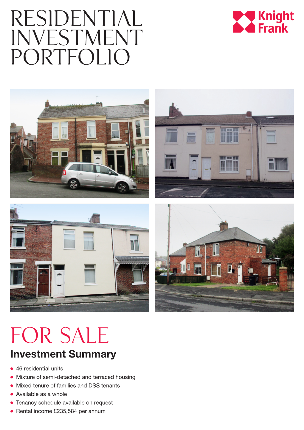 For Sale Residential Investment Portfolio