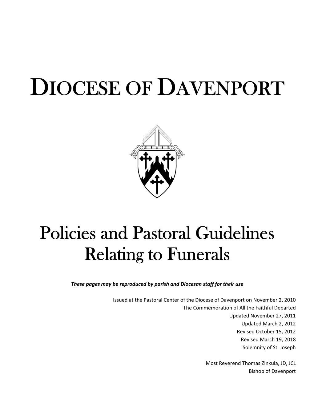 Funeral Policies and Pastoral Guidelines