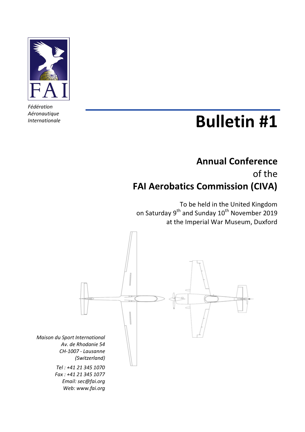 CIVA Plenary Meeting Bulletin 2019