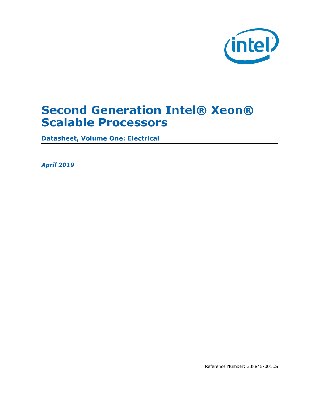 Intel® Xeon® Scalable Processors Datasheet, Vol. 1: Electrical