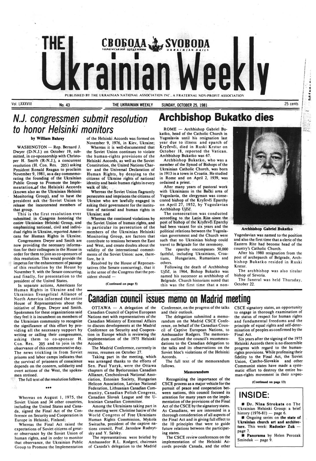 The Ukrainian Weekly 1981