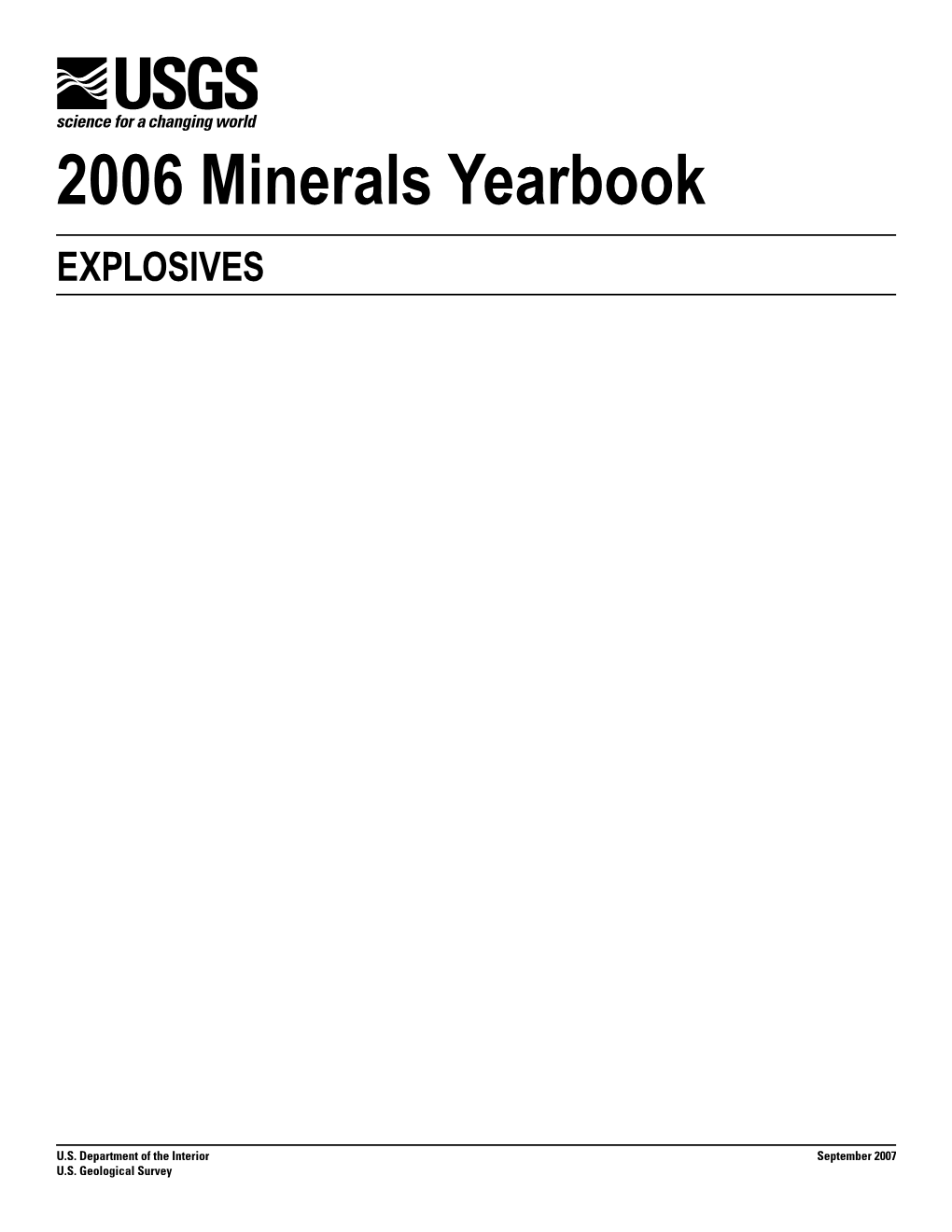 2006 Minerals Yearbook Explosives