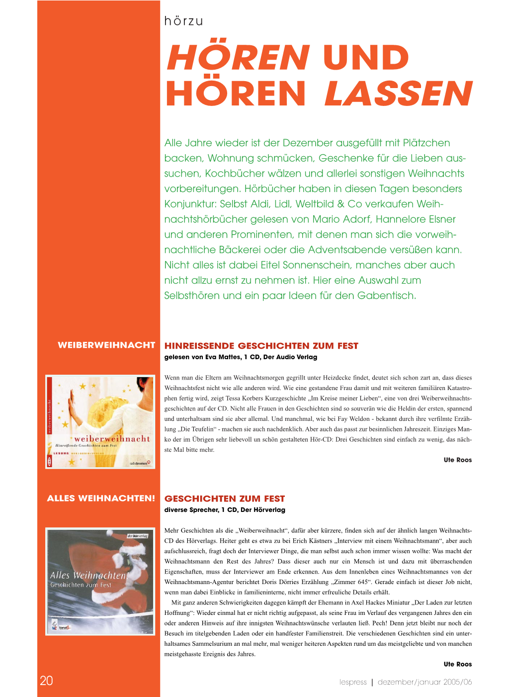 Hören Und Hören Lassen